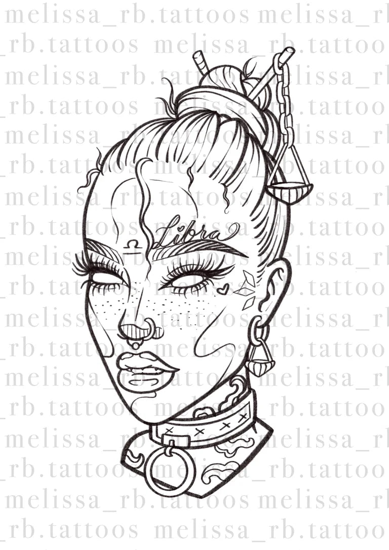 Libra Girl Tattoo Ticket