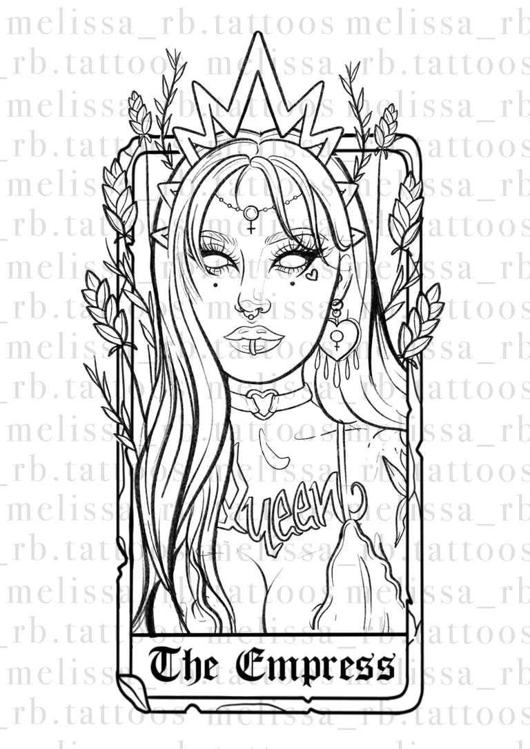 The Empress Tarot Card Tattoo Ticket